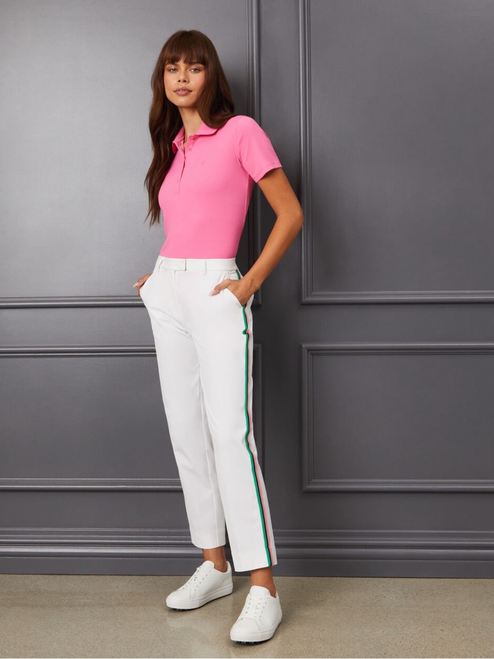 G/FORE 23SS WOMEN TUX LUXE 4-WAY STRETCH TWILL STRAIGHT LEG GULF TROUSER IVORY 6